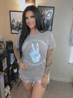 Recovery Is a Journey Not a Destination Graphic Tee | Inspirational Shirt | Fait